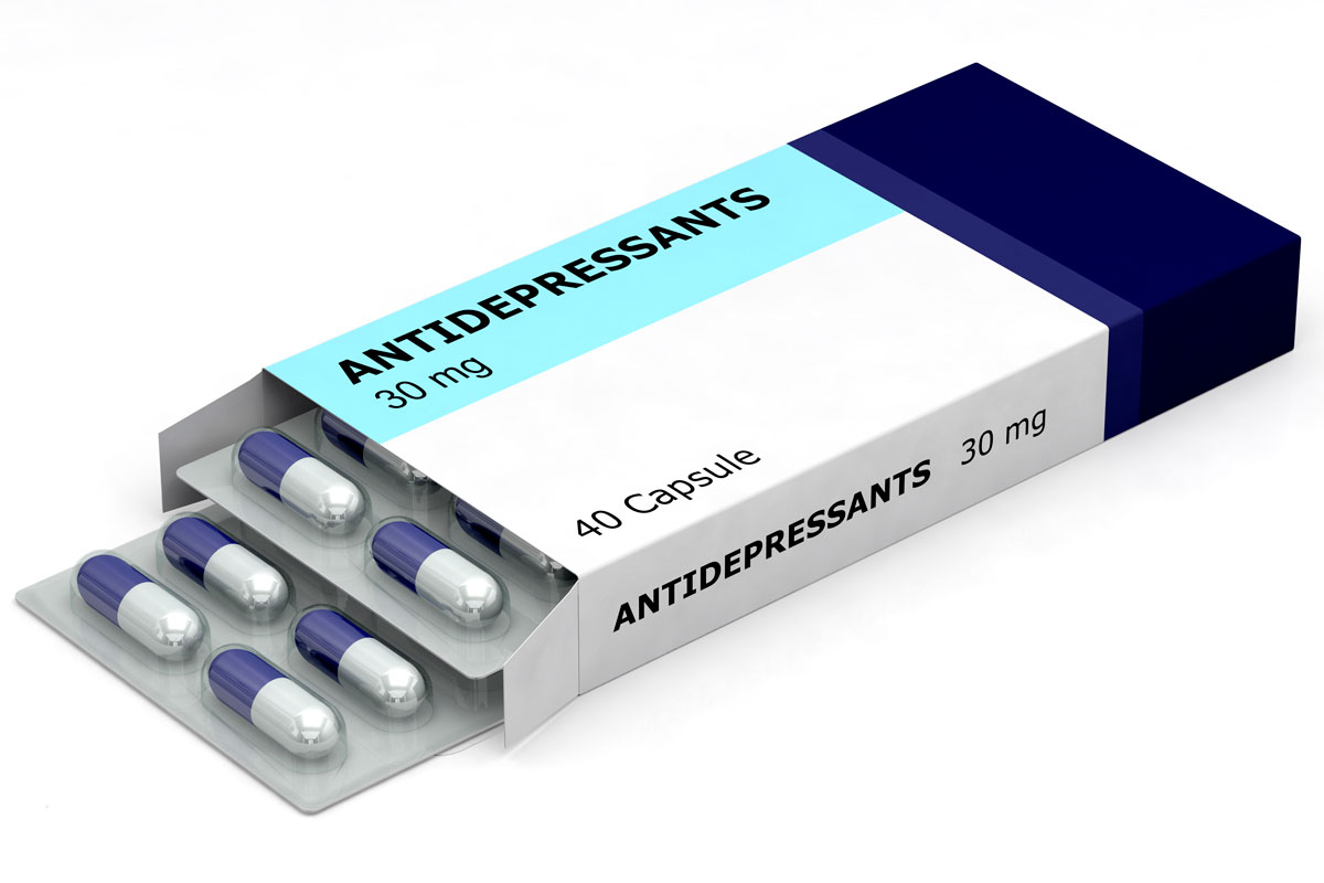 Image of a box of antidepressants