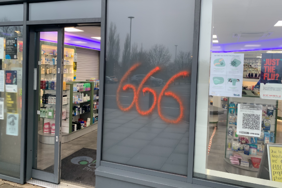 GP practice vandalised with anti-vaccine graffiti