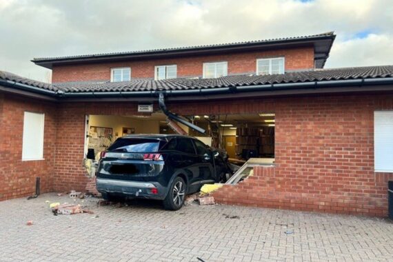 Car crashes at ‘significant speed’ into GP reception