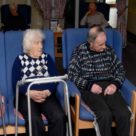 elderly care home dilemmas  Alamy   single use only