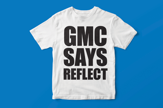 gmc says reflect t shirt 525x350px